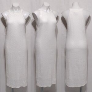 House of Harlow 1960 x Revolve Knit Pointelle Halter Midi Dress Boho Chic Large